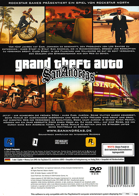 Grand Theft Auto : San Andreas dos
