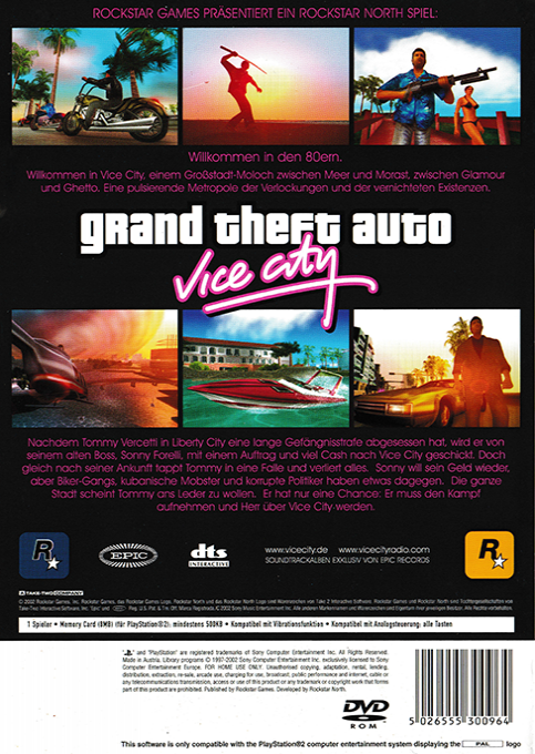 Grand Theft Auto : Vice City dos