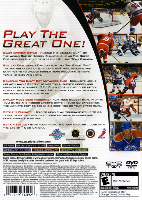 Gretzky NHL 2005 dos