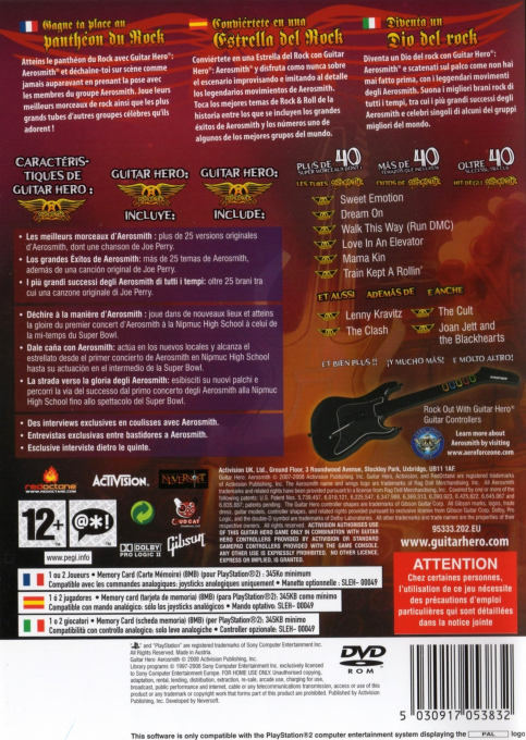 Guitar Hero : Aerosmith dos