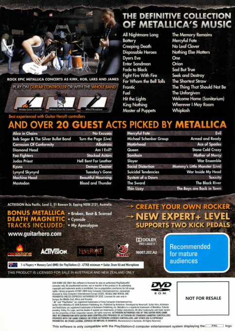 Guitar Hero : Metallica dos