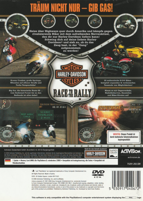 Harley-Davidson Motorcycles : Race to the Rally - Dos