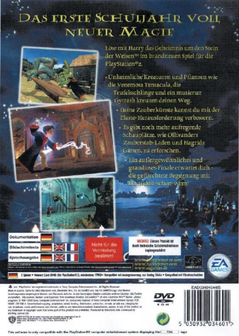 Harry Potter à L'ecole Des Sorciers - Dos