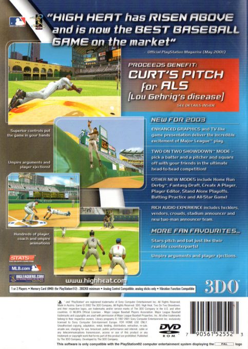 High Heat Major League Baseball 2003 dos