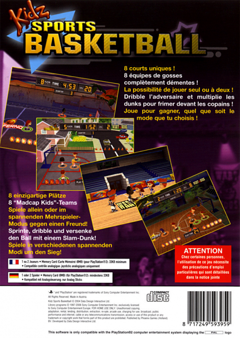 Kidz Sports Basketball - Dos