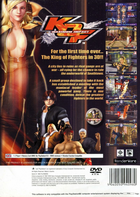 KOF : Maximum Impact - Dos
