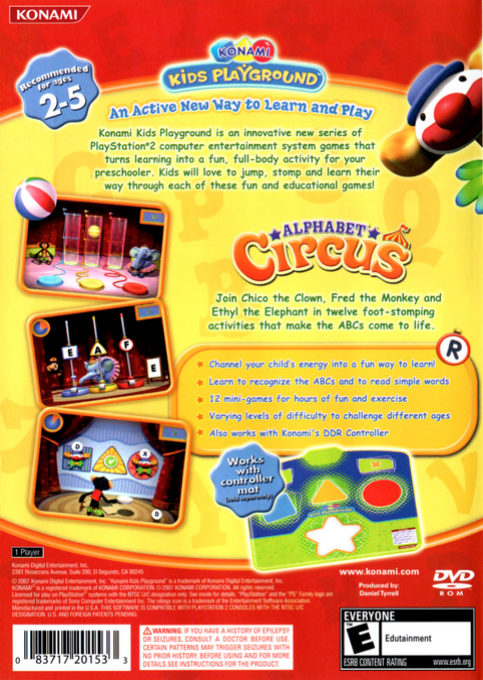 Konami Kids Playground : Alphabet Circus - Dos