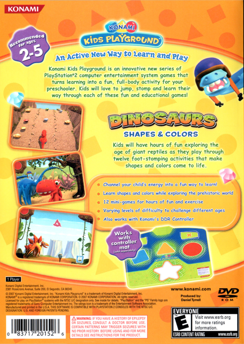 Konami Kids Playground : Dinosaurs, Shapes & Colors - Dos
