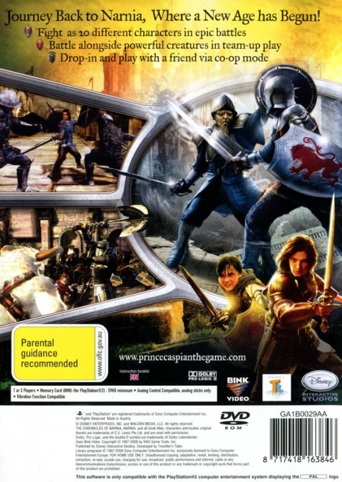 Le Monde de Narnia : Chapitre 2 : Le Prince Caspian dos