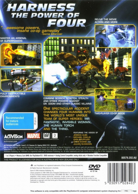 Les 4 Fantastiques - Dos