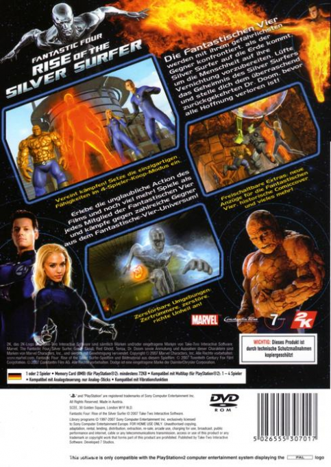 Les 4 Fantastiques et le Surfer d'Argent - Dos
