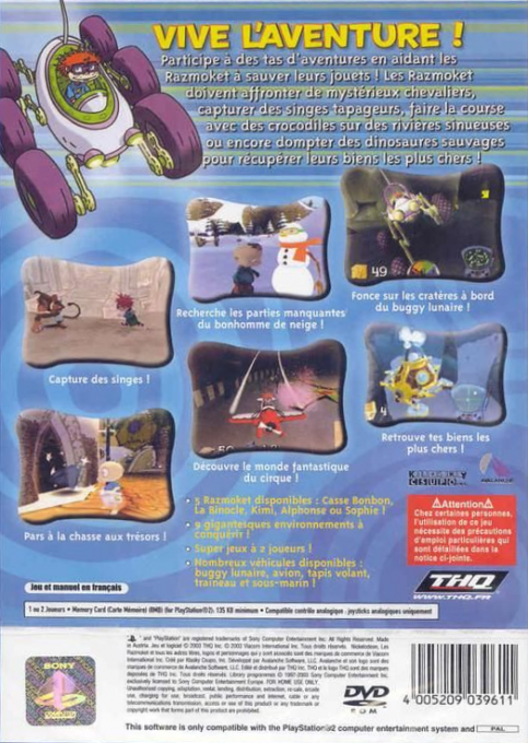 Les Razmokets : La Rançon Royale - Dos