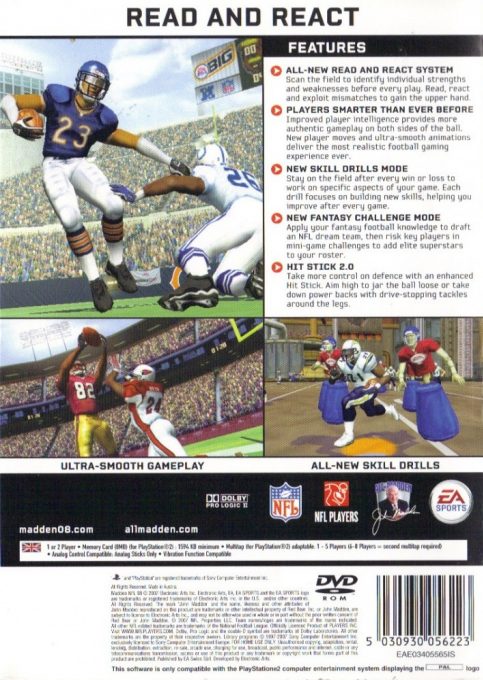 Madden NFL 08 dos