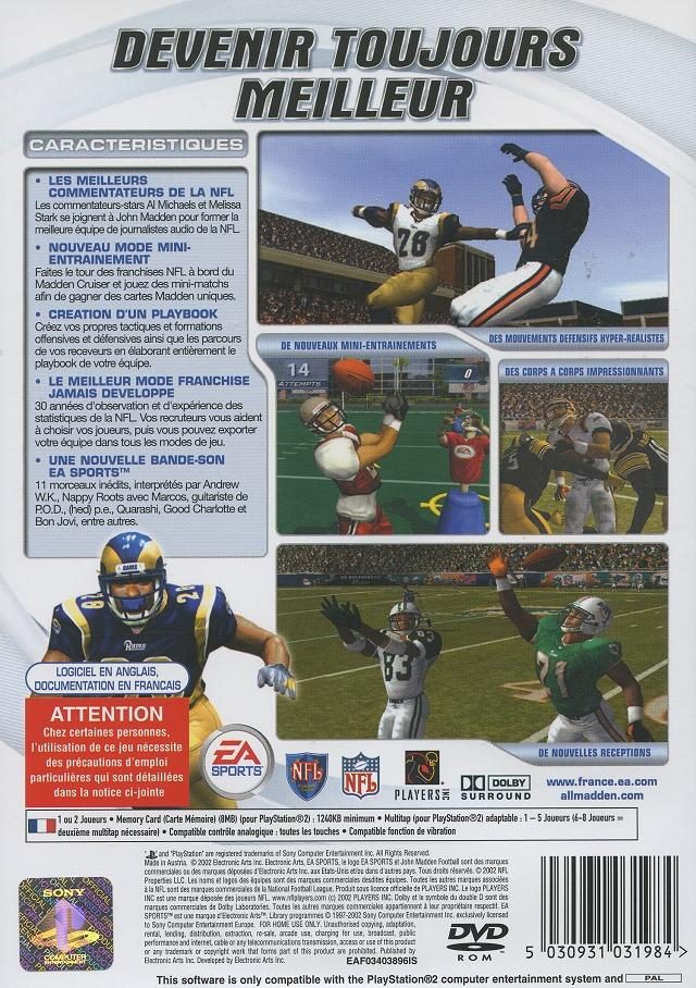 Madden NFL 2003 dos