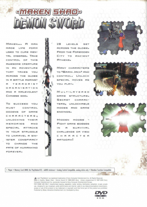 Maken Shao - Demon Sword - Dos