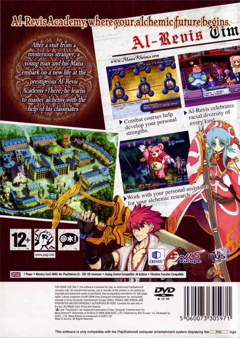 Mana Khemia : Alchemists of Al-Revis - Dos