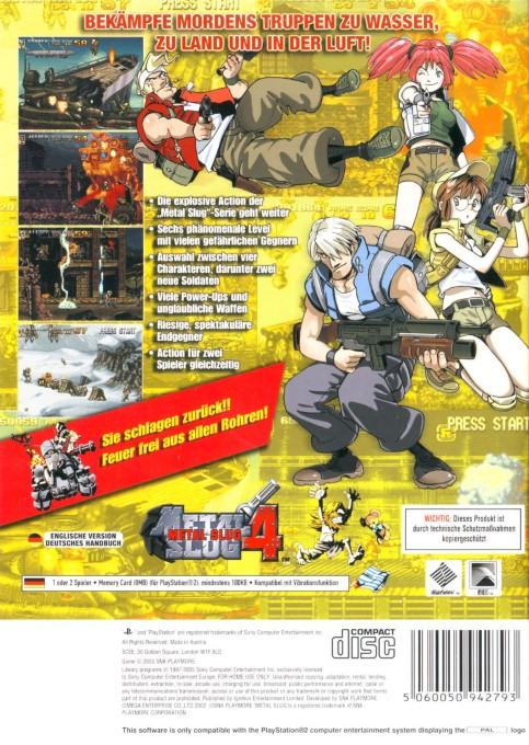 Metal Slug 4 dos
