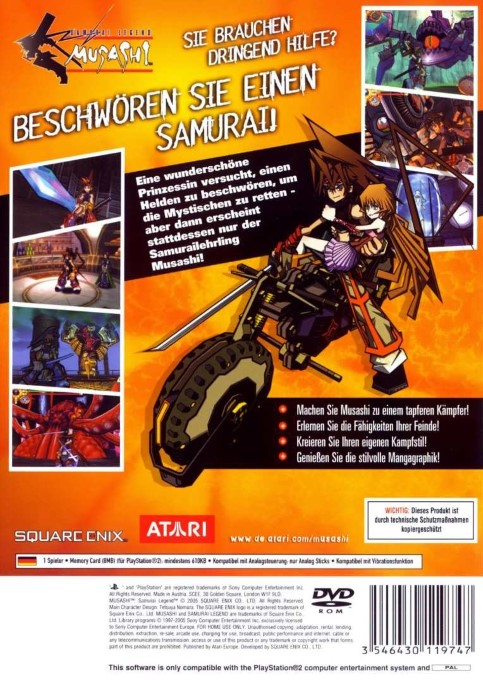 Musashi : Samurai Legend - Dos