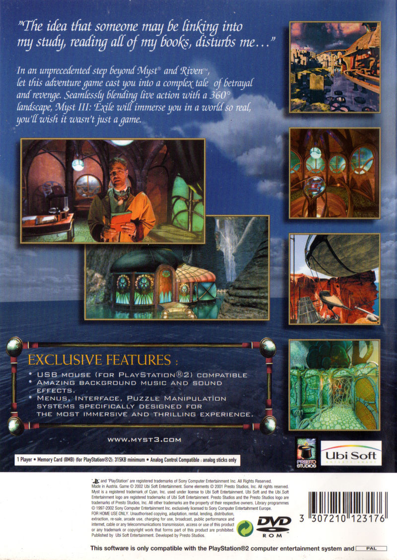 Myst III : Exile - Dos