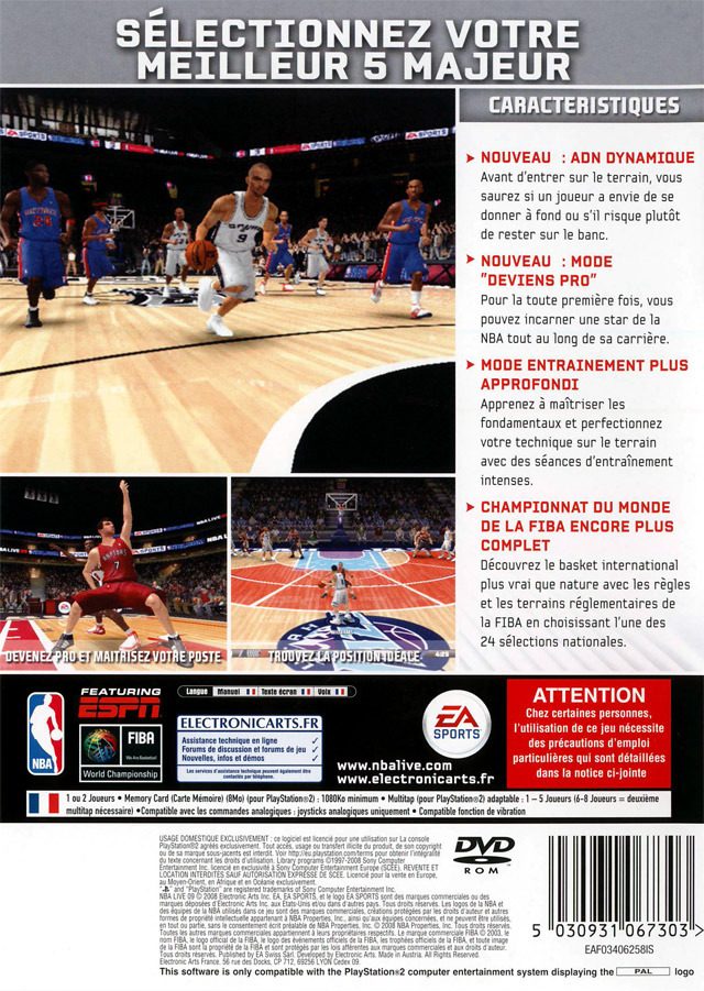 NBA Live 09 - Dos