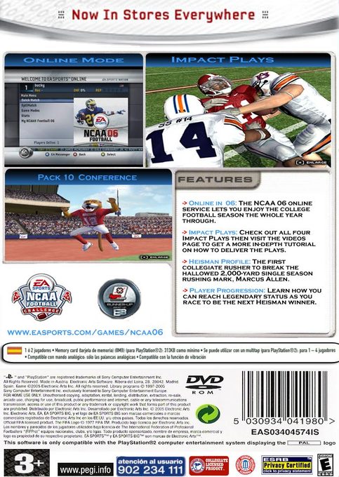 NCAA Football 06 dos