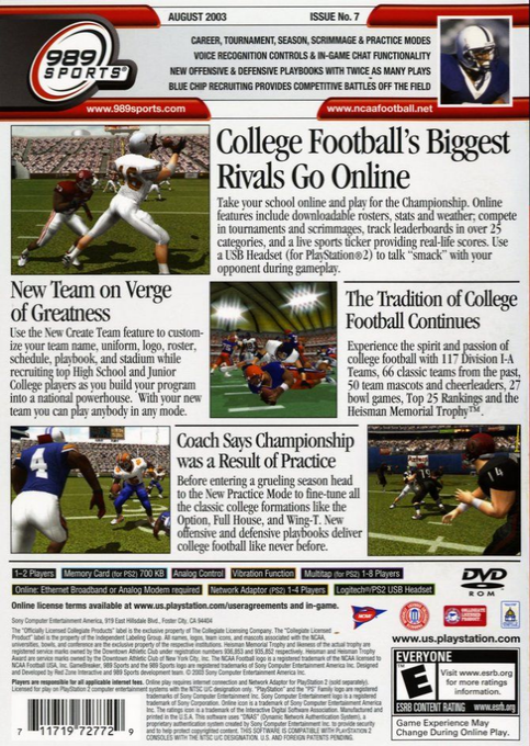 NCAA GameBreaker 2001 dos