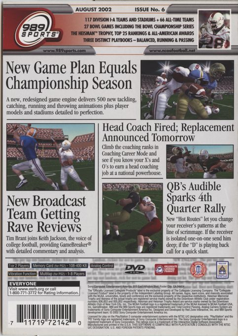 NCAA GameBreaker 2003 dos