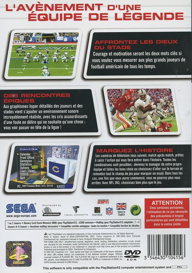 NFL 2K3 dos