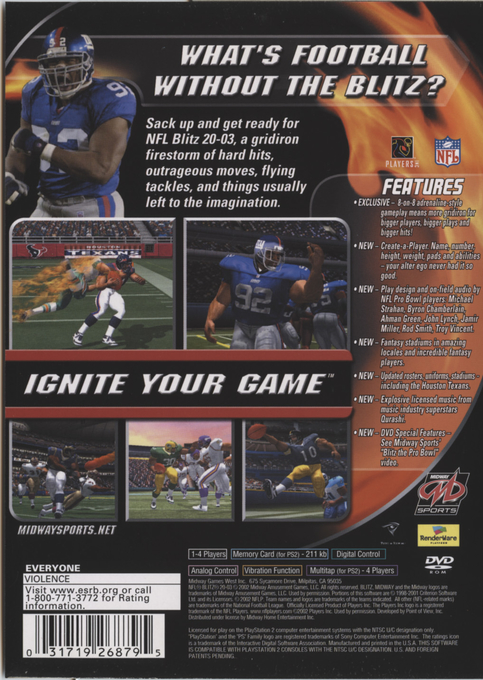 NFL Blitz 2002 - Dos