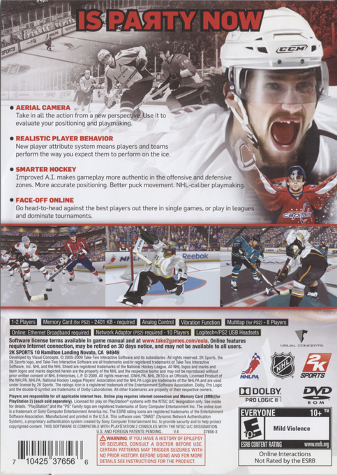 NHL 2K10 - Dos