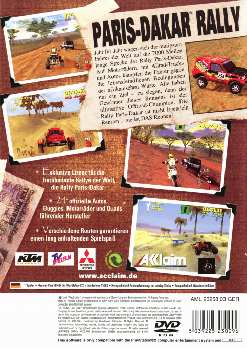 Paris-Dakar Rally - Dos