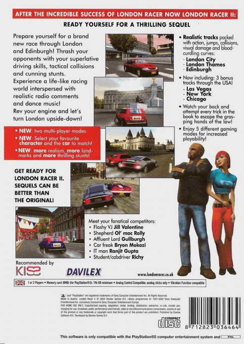 Paris-Marseille Racing II - Dos