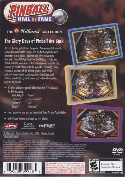 Pinball Hall of Fame : The Williams Collection - Dos