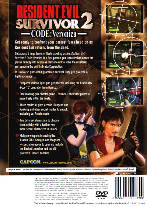 Resident Evil - Survivor 2, Code, Veronica dos