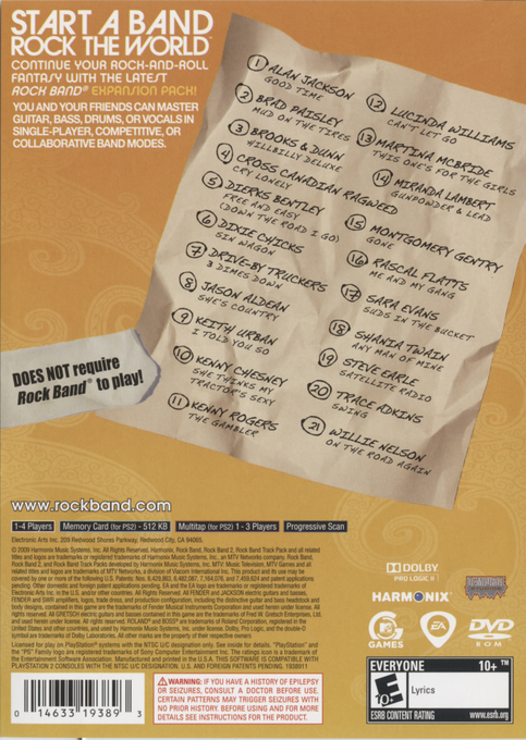 Rock Band : Country Track Pack dos