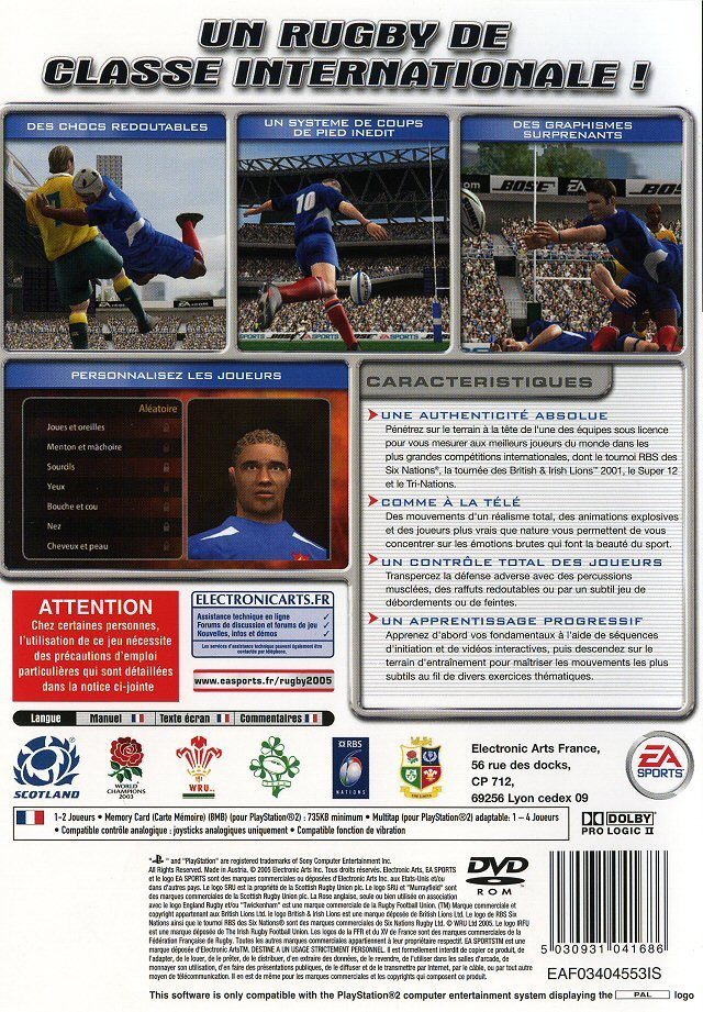 Rugby 2005 dos