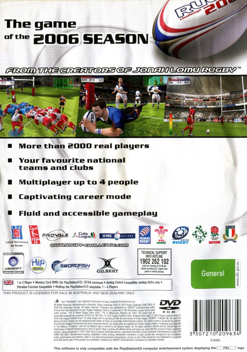 Rugby Challenge 2006 dos