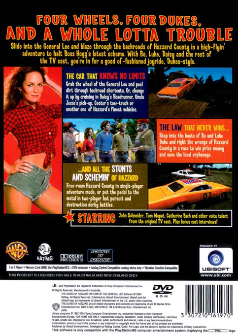 Shérif Fais-Moi Peur : Le Retour de Général Lee - Dos