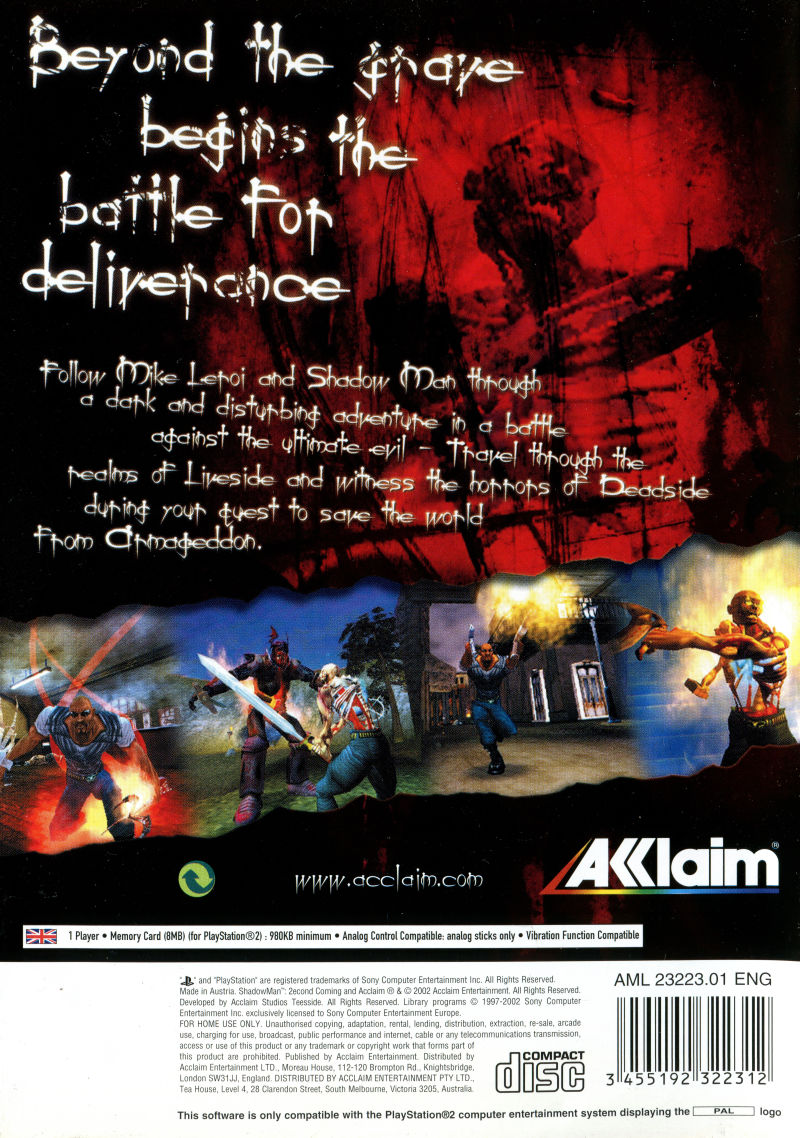 Shadow Man : 2econd Coming - Dos