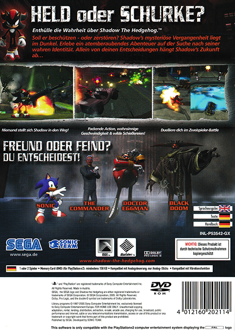 Shadow The Hedgehog - Dos