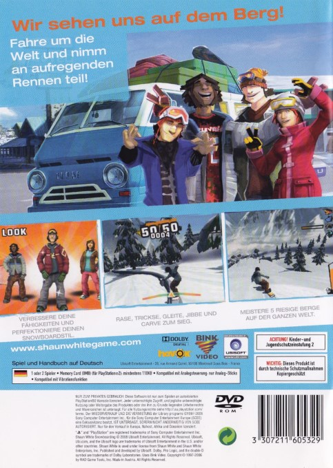 Shaun White Snowboarding - Dos