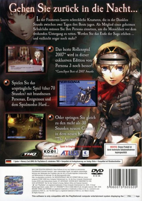 Shin Megami Tensei : Persona 3 FES dos