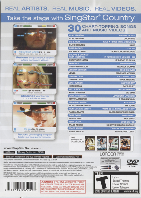 SingStar Country - Dos