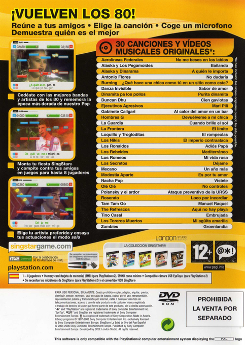 Singstar La Edad De Oro Del Pop Espanol - Dos