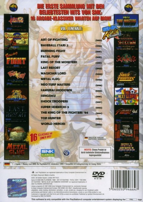 SNK Arcade Classics Vol. 1 - Dos