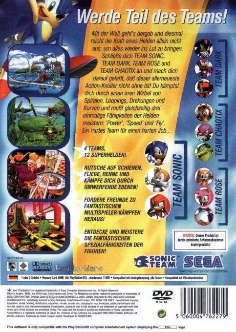 Sonic Heroes - Dos