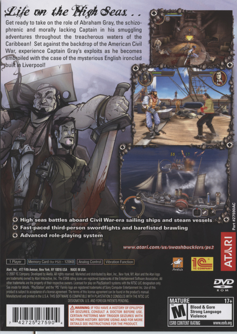 Swashbucklers : Blue vs. Grey - Dos