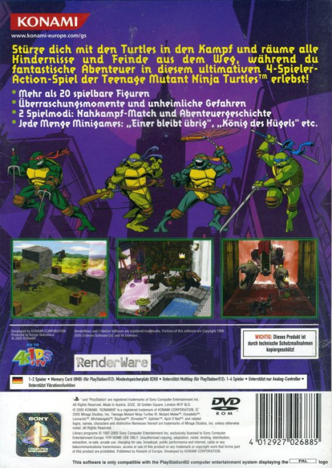 Teenage Mutant Ninja Turtles - Mutant Melee - Dos