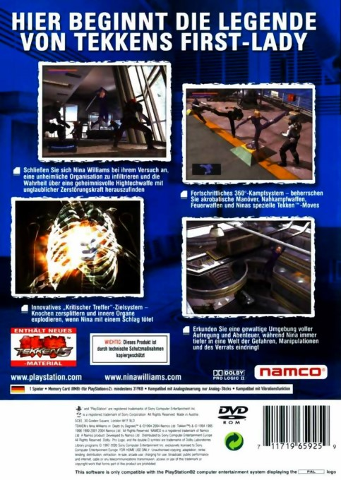 Tekken's Nina Williams in : Death by Degrees - Dos