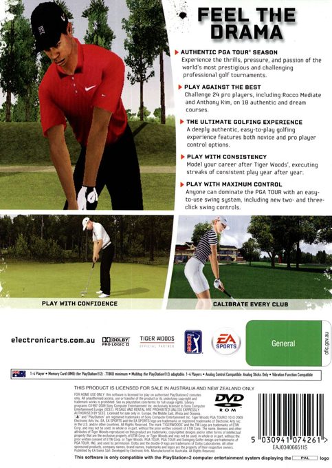 Tiger Woods PGA Tour 10 dos